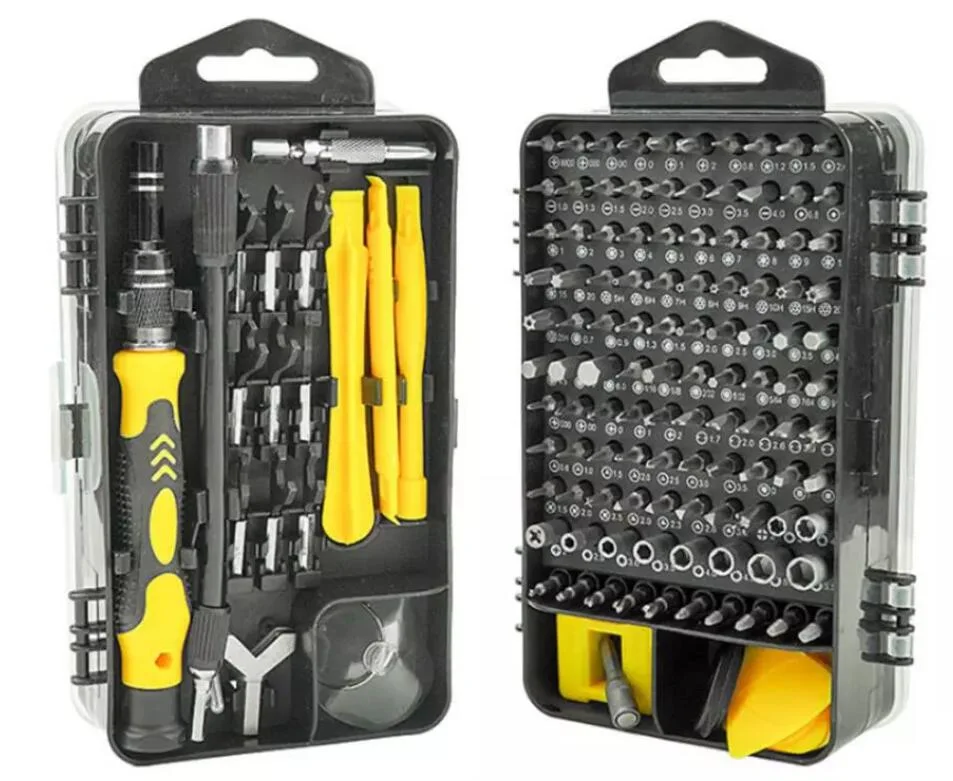 Professional Mini Electronic Watch Mobile Phone Repair 115 in 1 Magnetic Screwdriver Bit Tool Set Precision Screwdriver Set