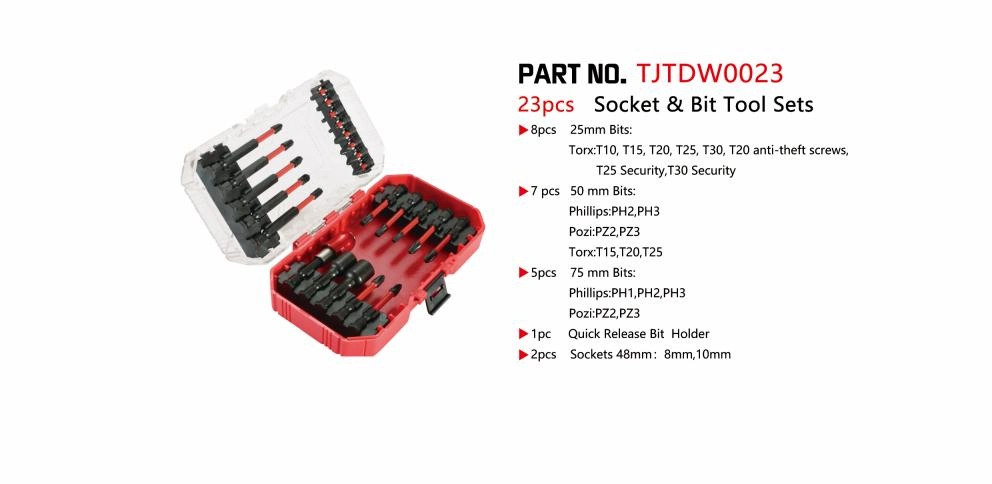 High Quality 23PCS S2 Impact Bits Screwdriver Set Box Impact Screwdriver Bit Impact Driver Set