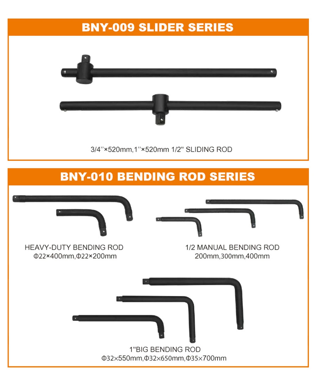 1/2&prime; &prime; Built-in Nine-Pieces Chrome-Plated Steel Combination Socket Sets and Wrenches Series with Bny Brand Use for Tools