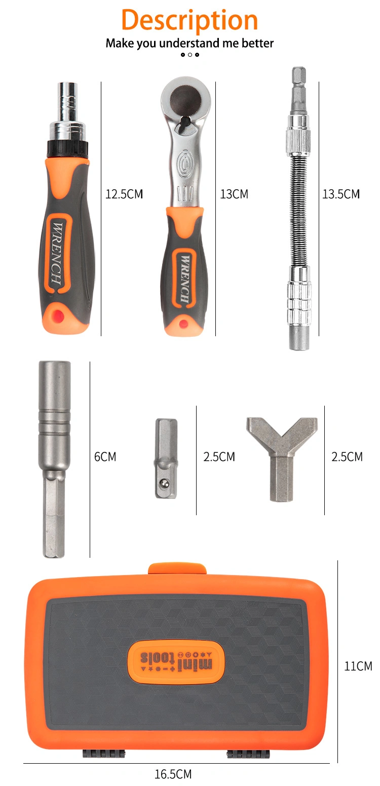 38 in 1 Multi Ratchet Screwdriver Socket Tool Set Mobile Tools