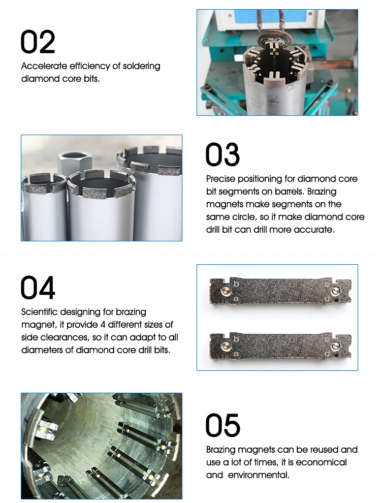 Metal Brazed Magnet Holder for Core Drill Bit Segment